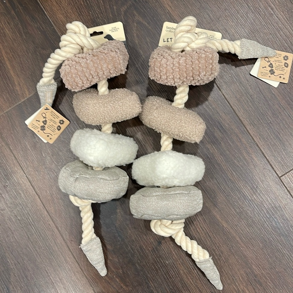 Lambwolf Collective Lot of 2 Block Tug Toy NWT *Benefits Animals*